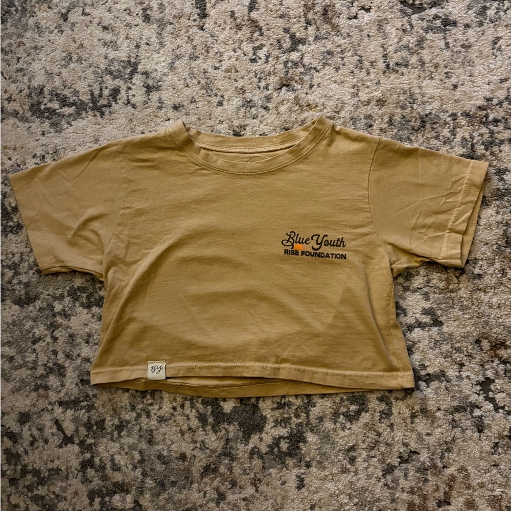 Tan Short Sleeve Crew Neck Tee